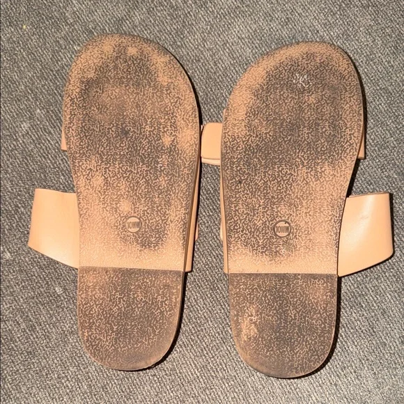 torrid Tan Double-Buckle Slide Sandals with Silver Hardware - Picture 4 of 4